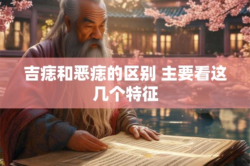 吉痣和恶痣的区别 主要看这几个特征