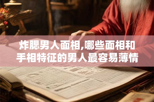炸腮男人面相,哪些面相和手相特征的男人最容易薄情？