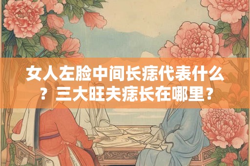 女人左脸中间长痣代表什么？三大旺夫痣长在哪里？