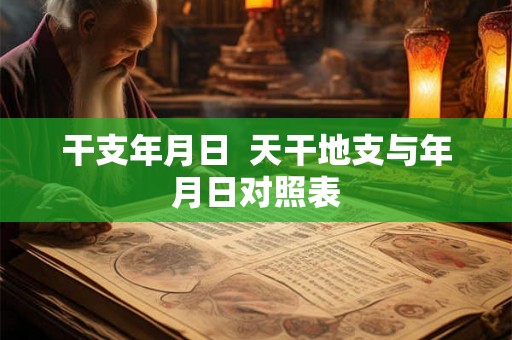干支年月日  天干地支与年月日对照表
