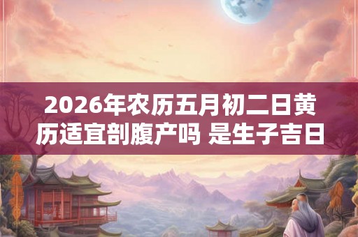 2026年农历五月初二日黄历适宜剖腹产吗 是生子吉日吗 2026年农历五月初二日黄历适宜剖腹产吗 是生子吉日吗