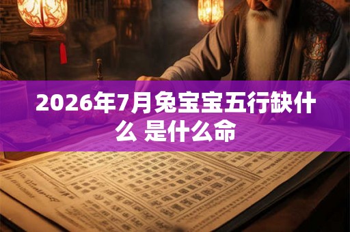 2026年7月兔宝宝五行缺什么 是什么命