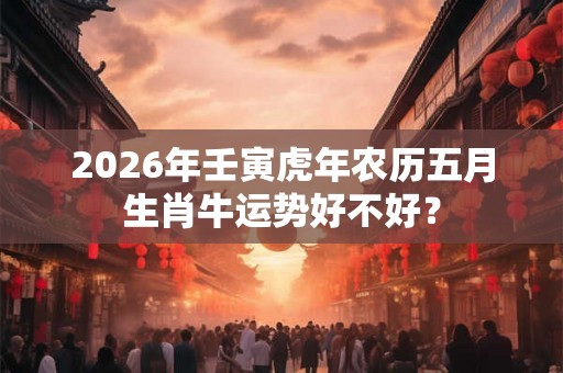 2026年壬寅虎年农历五月生肖牛运势好不好？