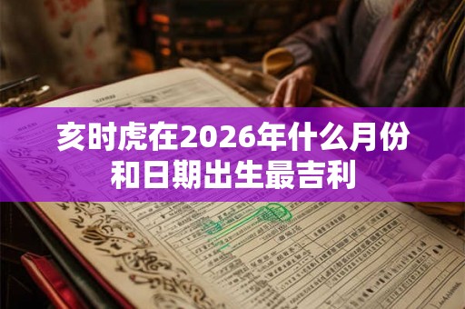 亥时虎在2026年什么月份和日期出生最吉利