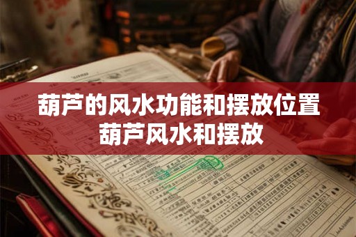 葫芦的风水功能和摆放位置 葫芦风水和摆放