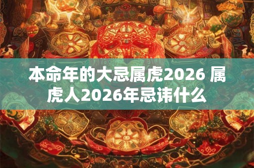 本命年的大忌属虎2026 属虎人2026年忌讳什么