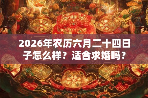 2026年农历六月二十四日子怎么样?适合求婚吗? 2026年农历六月二十四日子怎么样?适合求婚吗?
