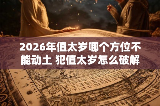 2026年值太岁哪个方位不能动土 犯值太岁怎么破解