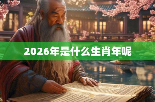 2026年是什么生肖年呢
