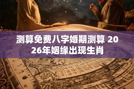 测算免费八字婚期测算 2026年姻缘出现生肖