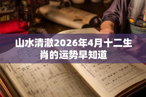山水清澈2026年4月十二生肖的运势早知道