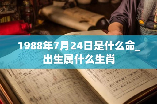 1988年7月24日是什么命_出生属什么生肖