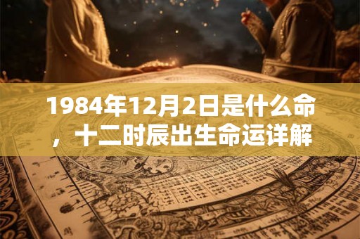 1984年12月2日是什么命，十二时辰出生命运详解