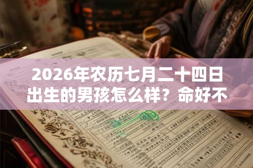 2026年农历七月二十四日出生的男孩怎么样？命好不好？