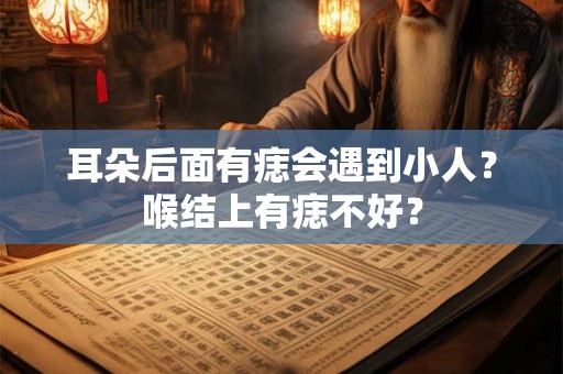 耳朵后面有痣会遇到小人？喉结上有痣不好？