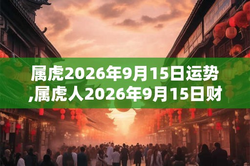 属虎2026年9月15日运势,属虎人2026年9月15日财运,生肖虎2026年9月15日运势 属虎2026年9月15日运势,属虎人2026年9月15日财运,生肖虎2026年9月15日运势