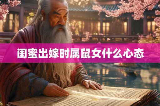闺蜜出嫁时属鼠女什么心态