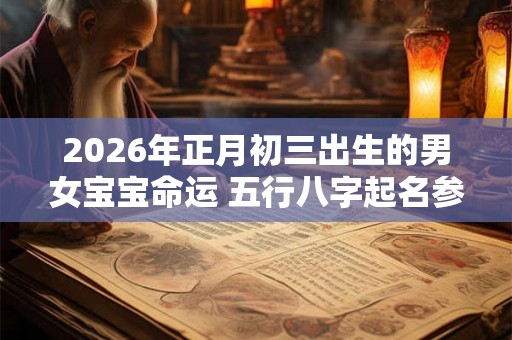 2026年正月初三出生的男女宝宝命运 五行八字起名参考