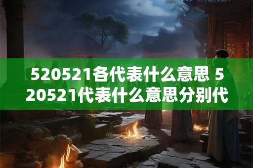 520521各代表什么意思 520521代表什么意思分别代表哪些含义