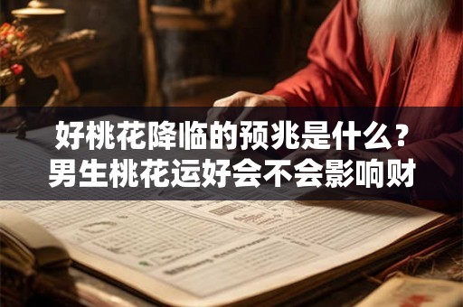 好桃花降临的预兆是什么？男生桃花运好会不会影响财运？