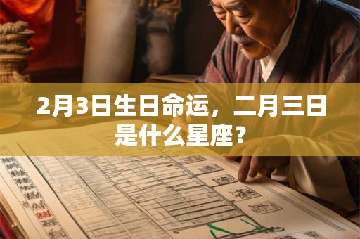 2月3日生日命运，二月三日是什么星座？