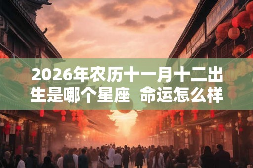 2026年农历十一月十二出生是哪个星座 命运怎么样 2026年农历十一月十二出生是哪个星座 命运怎么样