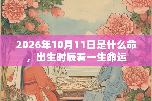 2026年10月11日是什么命，出生时辰看一生命运