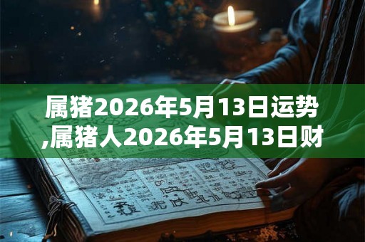 属猪2026年5月13日运势,属猪人2026年5月13日财运,生肖猪2026年5月13日运势