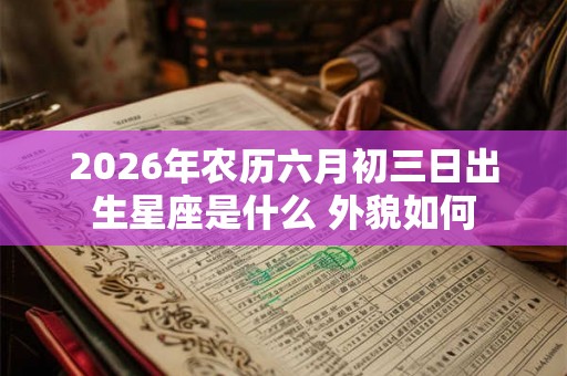 2026年农历六月初三日出生星座是什么 外貌如何 2026年农历六月初三日出生星座是什么 外貌如何
