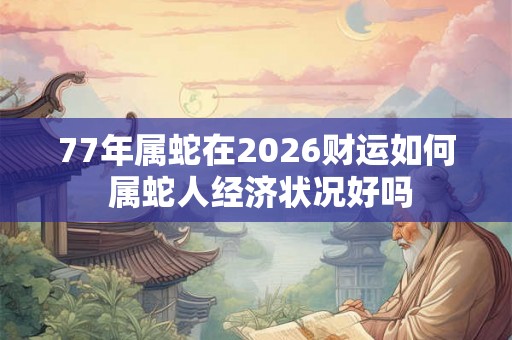 77年属蛇在2026财运如何 属蛇人经济状况好吗