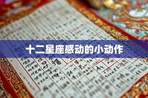 十二星座感动的小动作