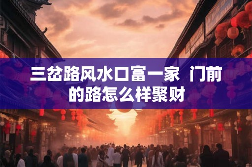 三岔路风水口富一家 门前的路怎么样聚财 三岔路风水口富一家 门前的路怎么样聚财