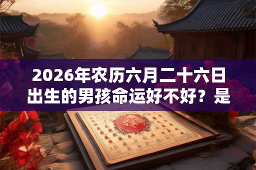 2026年农历六月二十六日出生的男孩命运好不好?是富贵命吗? 2026年农历六月二十六日出生的男孩命运好不好?是富贵命吗?