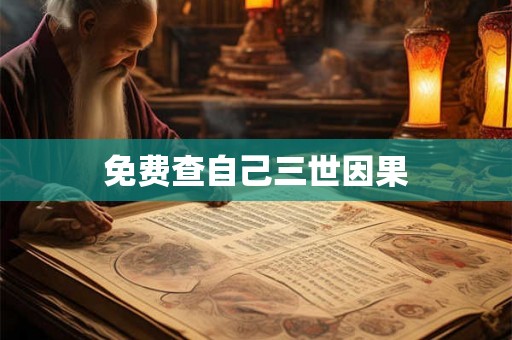 免费查自己三世因果 免费查自己三世因果