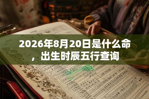 2026年8月20日是什么命，出生时辰五行查询