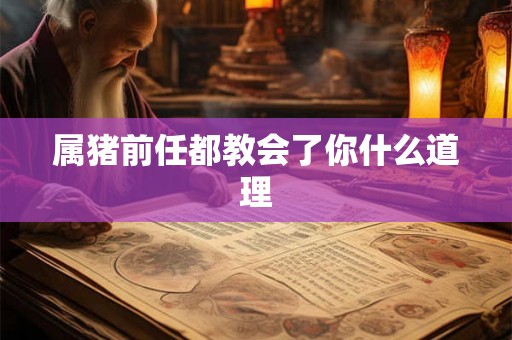 属猪前任都教会了你什么道理 属猪前任都教会了你什么道理