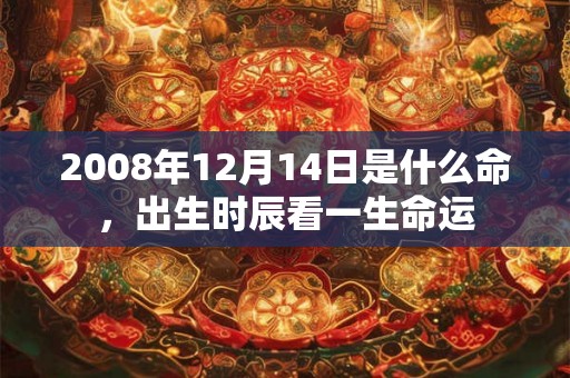 2008年12月14日是什么命,出生时辰看一生命运 2008年12月14日是什么命,出生时辰看一生命运