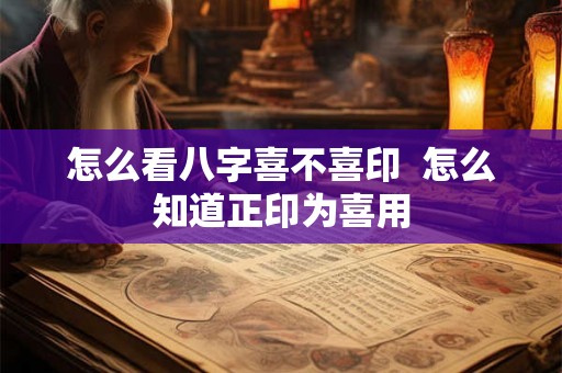怎么看八字喜不喜印  怎么知道正印为喜用