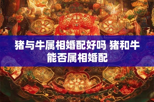 猪与牛属相婚配好吗 猪和牛能否属相婚配