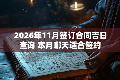 2026年11月签订合同吉日查询 本月哪天适合签约 2026年11月签订合同吉日查询 本月哪天适合签约