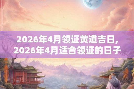 2026年4月领证黄道吉日,2026年4月适合领证的日子 2026年4月领证黄道吉日,2026年4月适合领证的日子