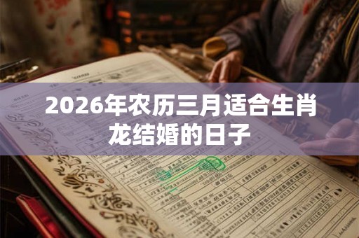 2026年农历三月适合生肖龙结婚的日子