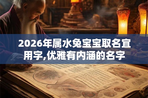 2026年属水兔宝宝取名宜用字,优雅有内涵的名字