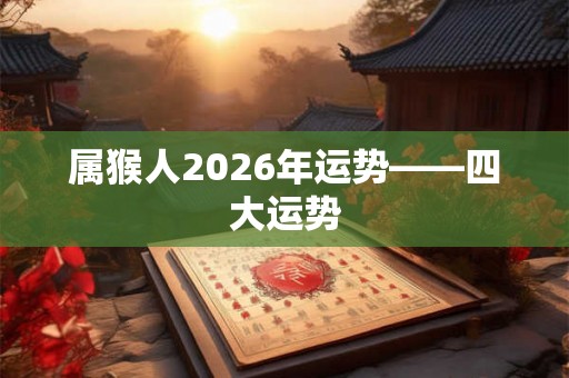属猴人2026年运势——四大运势