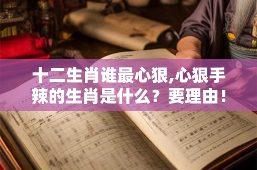 十二生肖谁最心狠,心狠手辣的生肖是什么？要理由！