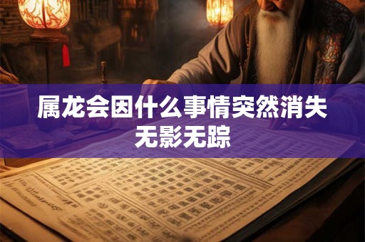 属龙会因什么事情突然消失无影无踪