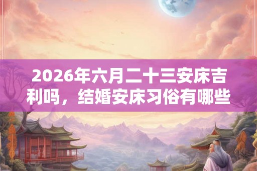 2026年六月二十三安床吉利吗，结婚安床习俗有哪些