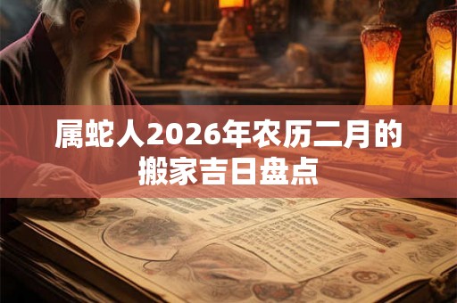 属蛇人2026年农历二月的搬家吉日盘点