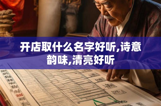 开店取什么名字好听,诗意韵味,清亮好听 开店取什么名字好听,诗意韵味,清亮好听