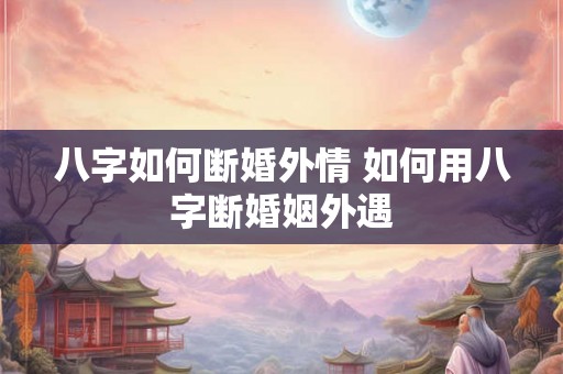 八字如何断婚外情 如何用八字断婚姻外遇 八字如何断婚外情 如何用八字断婚姻外遇